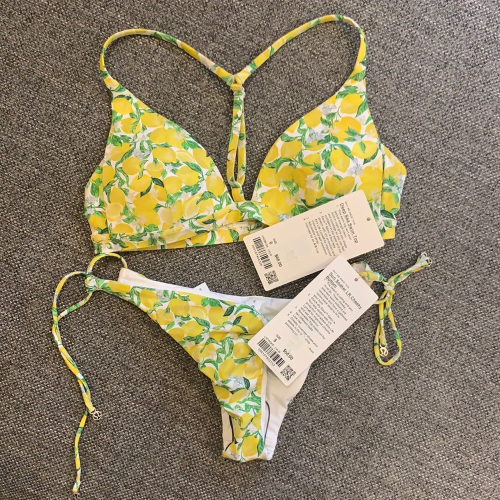 Lululemon Lemon Print Bikini